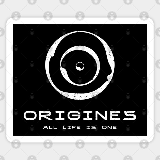 Origines - All Life is One Sticker by BadCatDesigns